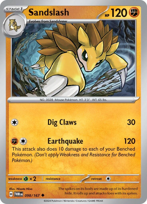 Sandslash (098/167) [Twilight Masquerade]