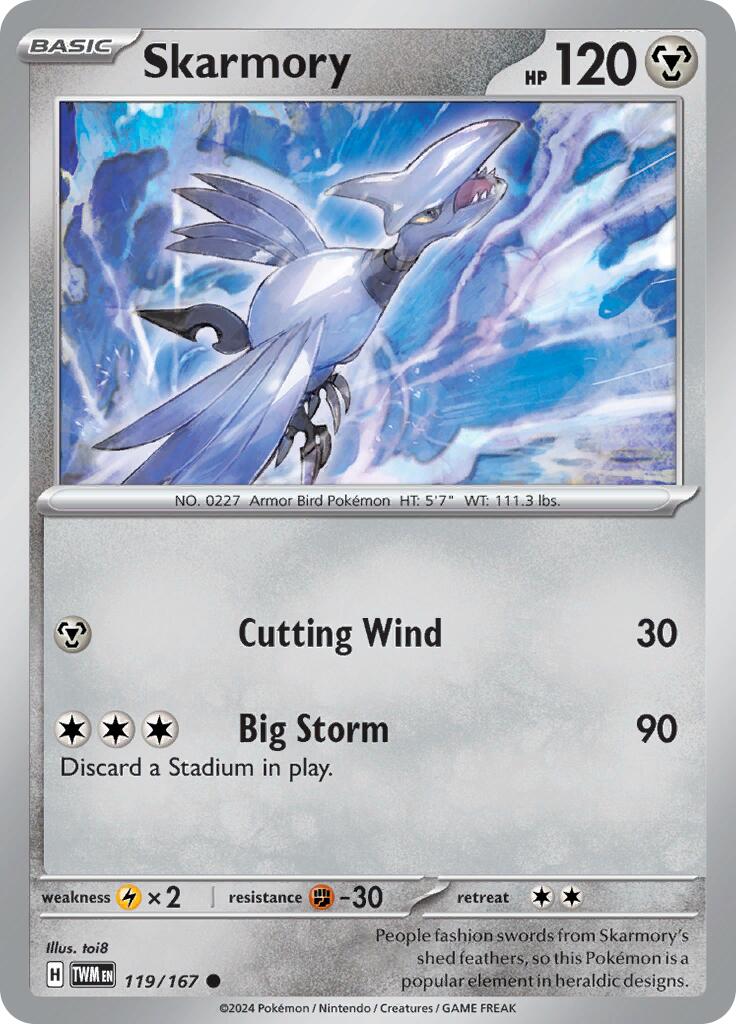 Skarmory (119/167) [SV06: Twilight Masquerade]