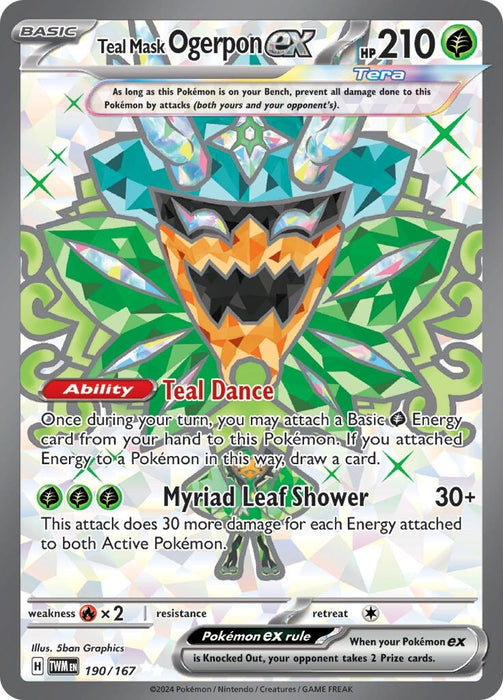 Teal Mask Ogerpon ex 190 167 (190/167) [Twilight Masquerade]