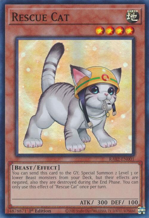 Rescue Cat (Alternate Art) (RA02-EN001) [25th Anniversary Rarity Collection II]