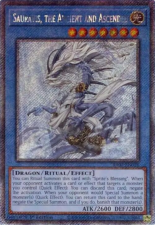 Sauravis, the Ancient and Ascended (Platinum Secret Rare) (RA02-EN019) [25th Anniversary Rarity Collection II]