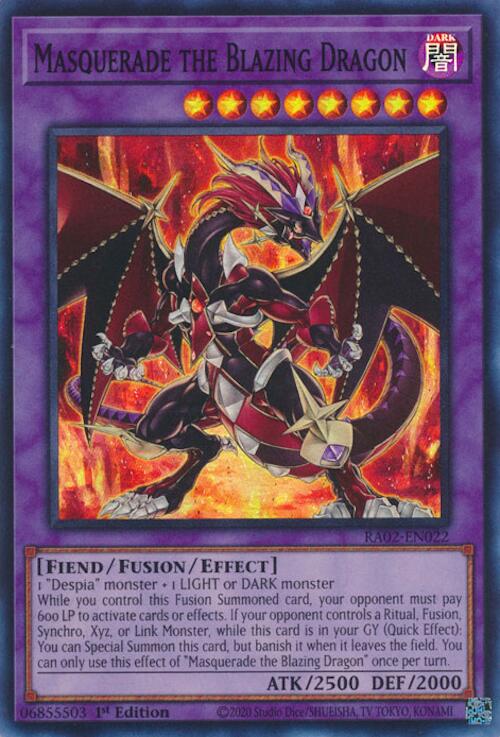 Masquerade the Blazing Dragon (RA02-EN022) [25th Anniversary Rarity Collection II]