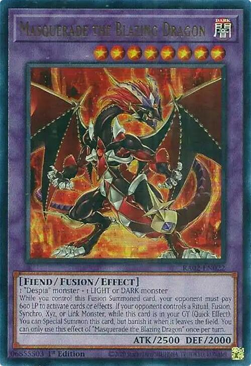 Masquerade the Blazing Dragon (UR) (RA02-EN022) [25th Anniversary Rarity Collection II]
