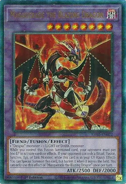 Masquerade the Blazing Dragon (PUR) (RA02-EN022) [25th Anniversary Rarity Collection II]