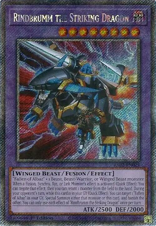 Rindbrumm the Striking Dragon (Platinum Secret Rare) (RA02-EN025) [25th Anniversary Rarity Collection II]