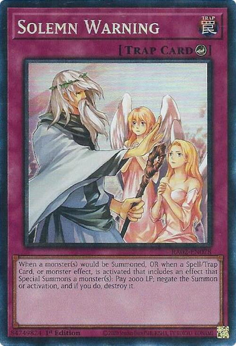 Solemn Warning (PCR) [RA02-EN078] Prismatic Collector's Rare