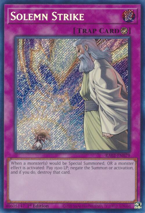 Solemn Strike (Secret Rare) (RA02-EN079) [25th Anniversary Rarity Collection II]