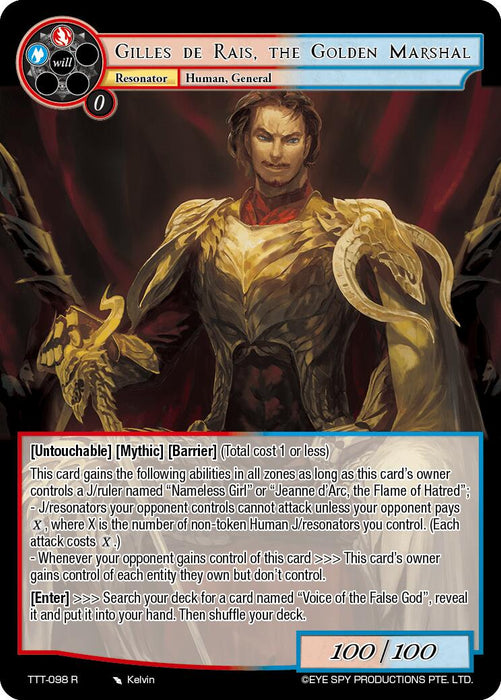 Gilles de Rais, the Golden Marshal (TTT-098 R) [Thoth of the Trinity]