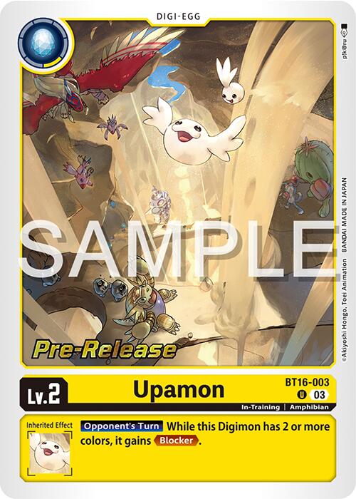 Upamon (BT16-003 U) [Beginning Observer Pre-Release Cards]