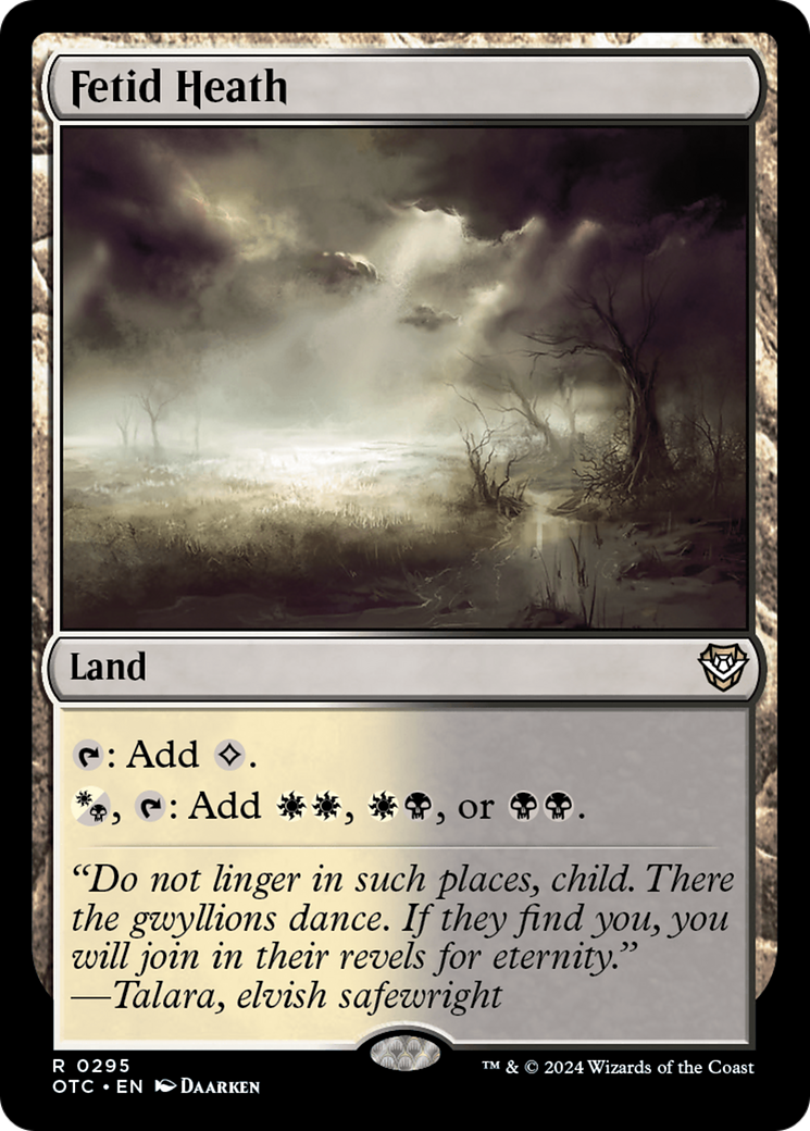 Fetid Heath (295) [Commander: Outlaws of Thunder Junction]