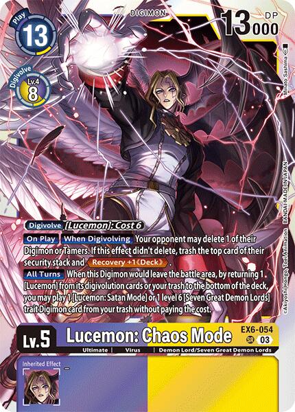 Lucemon: Chaos Mode (EX6-054 SR) [Infernal Ascension]