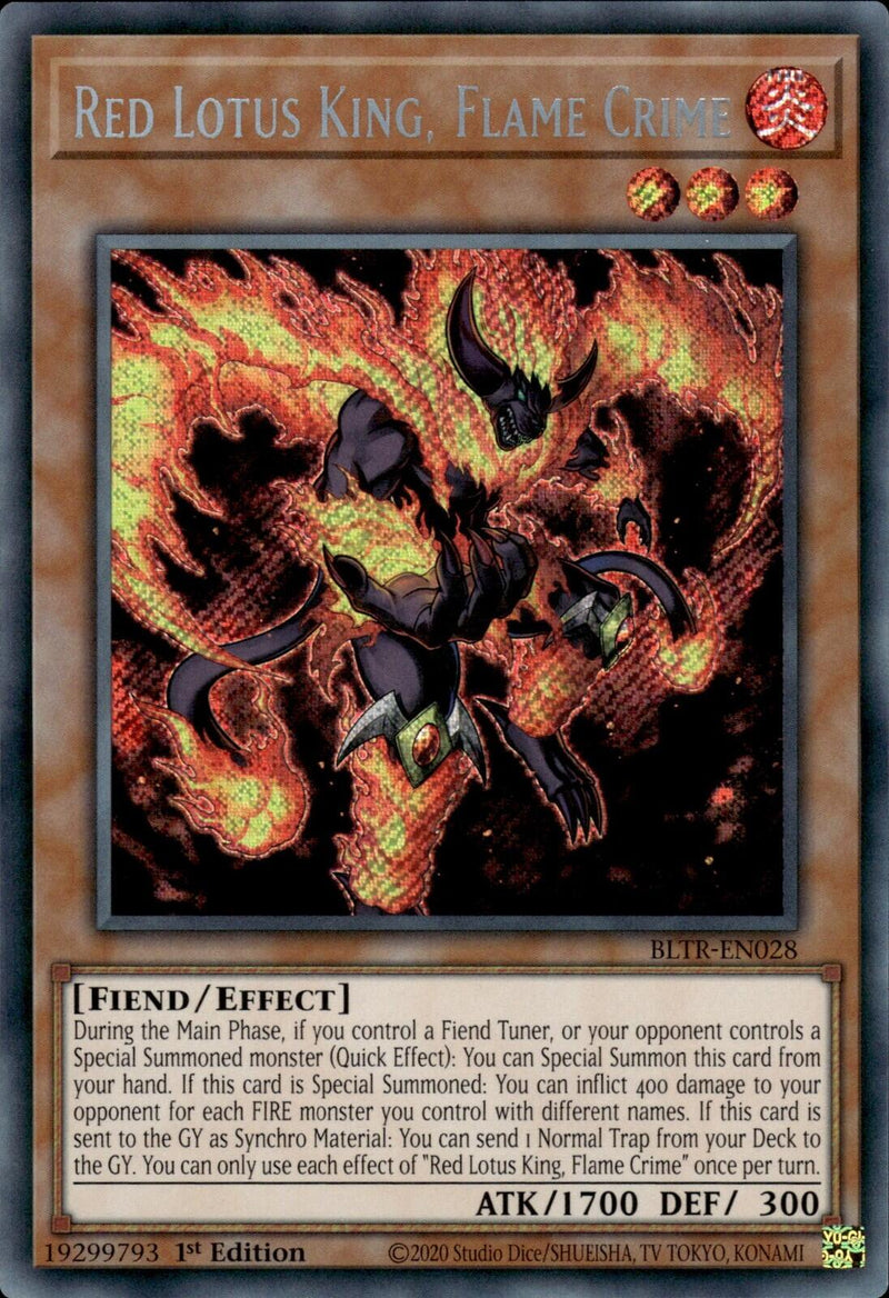 Red Lotus King, Flame Crime (BLTR-EN028) [Battles of Legend: Terminal Revenge]