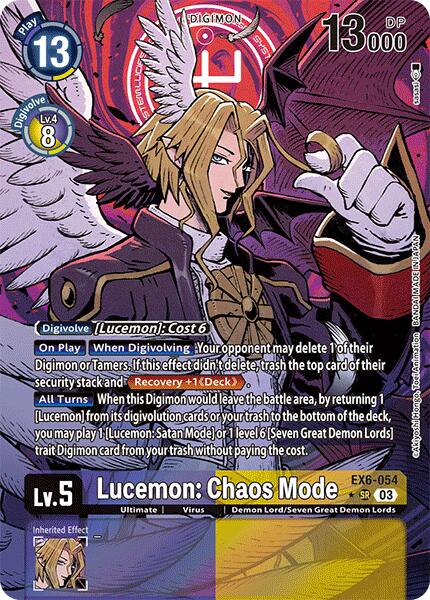 Lucemon: Chaos Mode (Alternate Art) (EX6-054 SR) [Infernal Ascension]