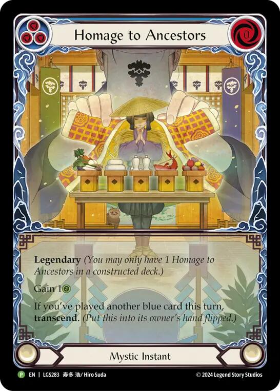 Homage to Ancestors // Inner Chi - LGS283 (LGS283) [Flesh and Blood: Promo Cards]