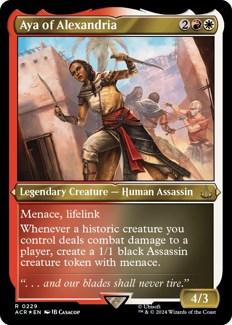 Aya of Alexandria (Foil Etched) (229) [Universes Beyond: Assassin's Creed]