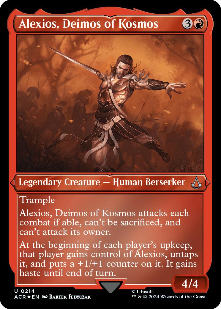 Alexios, Deimos of Kosmos (Foil Etched) (214) [Universes Beyond: Assassin's Creed]