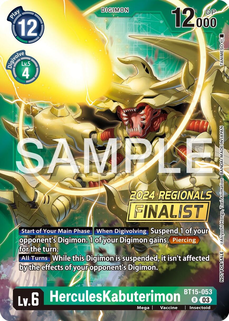HerculesKabuterimon (2024 Regionals Finalist) (BT15-053 R) [Exceed Apocalypse]