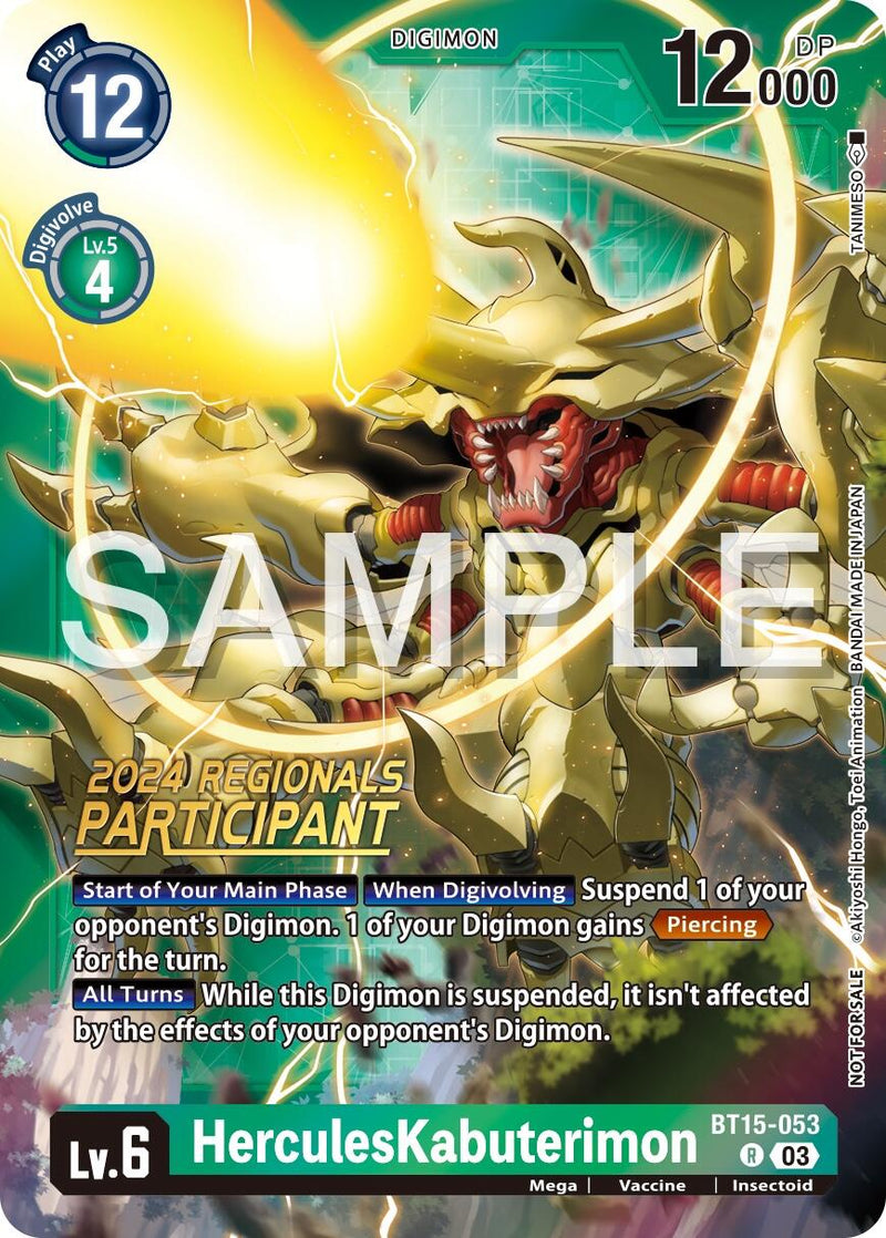 HerculesKabuterimon (2024 Regionals Participant) (BT15-053 R) [Exceed Apocalypse]