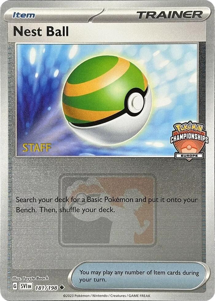 Nest Ball - 181/198 (Europe Championships) [Staff] (181/198) [League & Championship Cards]