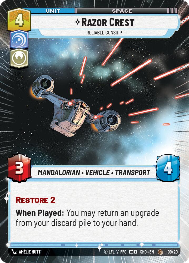 Razor Crest - Reliable Gunship (Hyperspace) (09/20) [Shadows of the Galaxy: Weekly Play Promos]