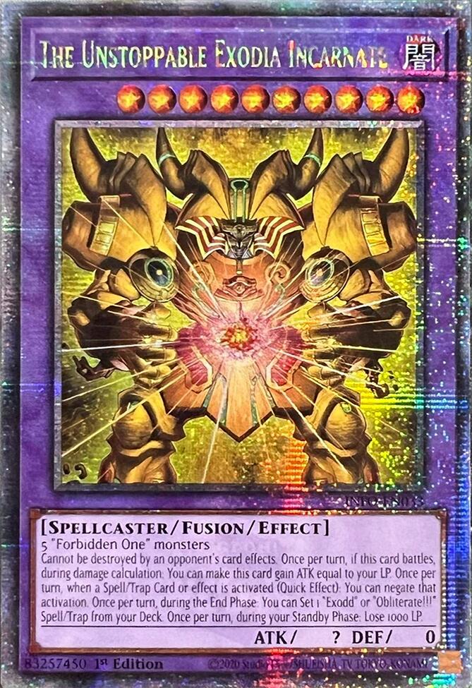 The Unstoppable Exodia Incarnate (Quarter Century Secret Rare) (INFO-EN033) [The Infinite Forbidden]
