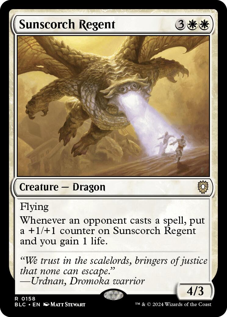 Sunscorch Regent (158) [Commander: Bloomburrow]
