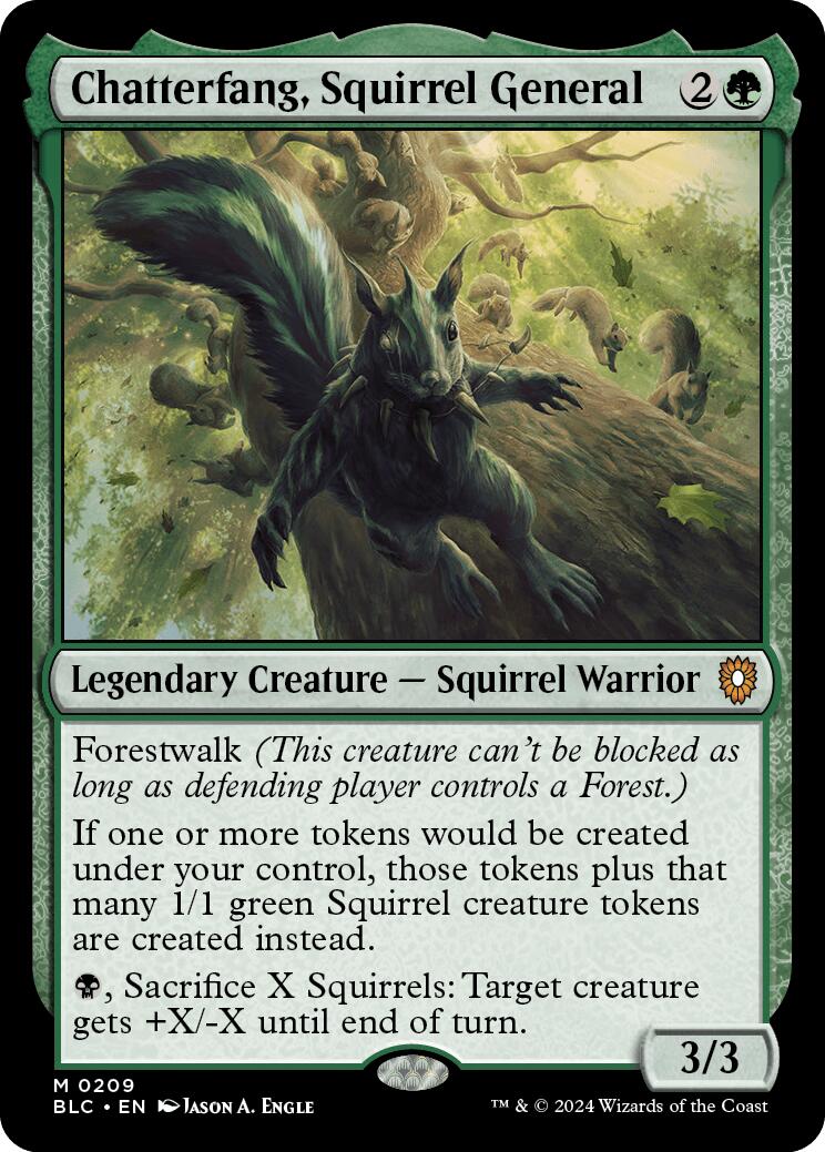 Chatterfang, Squirrel General (209) [Commander: Bloomburrow]