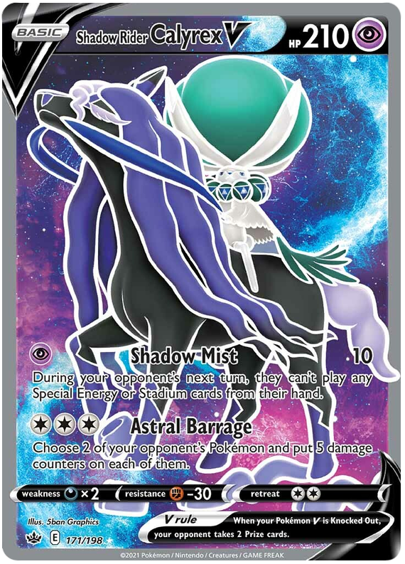 Shadow Rider Calyrex V (Full Art) (171/198) [SWSH06: Chilling Reign]