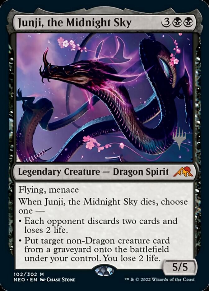 Junji, the Midnight Sky (102) [Promo Pack: Kamigawa: Neon Dynasty]
