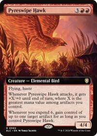 Pyreswipe Hawk (Extended Art) [Bloomburrow Commander]