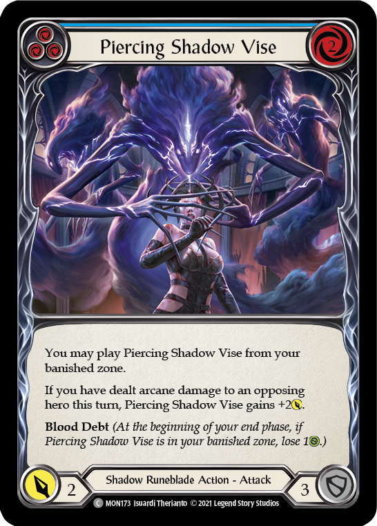 Piercing Shadow Vise (Blue) (MON173) [Monarch]