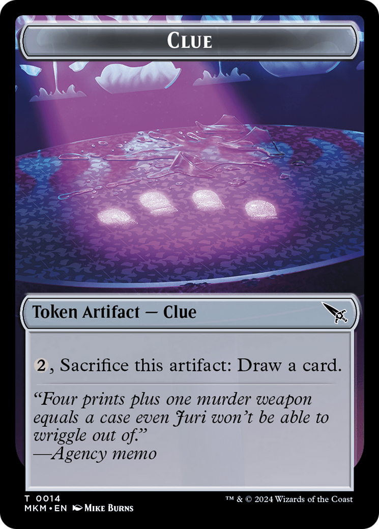 Thopter (0020) // Clue (0014) Double-Sided Token (20 // 14) [Murders at Karlov Manor]