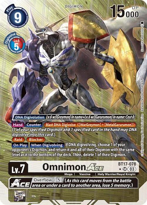 Omnimon ACE (Alternate Art) (BT17-078 SR) [Secret Crisis]