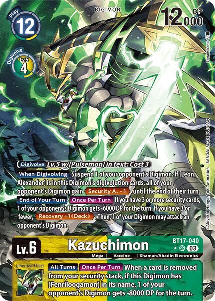 Kazuchimon (Alternate Art) (BT17-040 SR) [Secret Crisis]