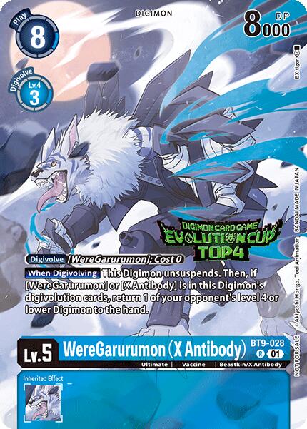 WereGarurumon (X Antibody) (August 2024 Evolution Cup Top 4) (BT9-028 R) [X Record]