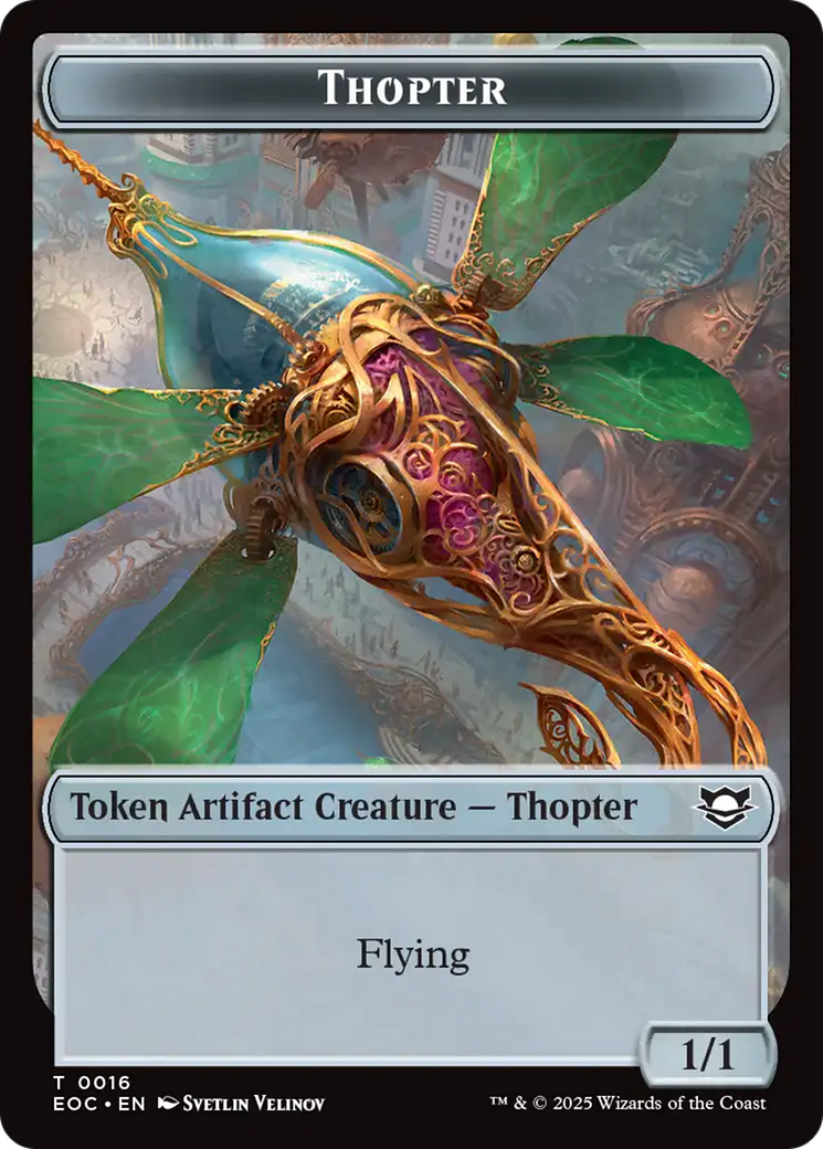 Thopter // Gnome Double-Sided Token (16 // 11) [Commander: Edge of Eternities]