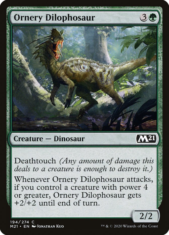 Ornery Dilophosaur (194) [Core Set 2021]