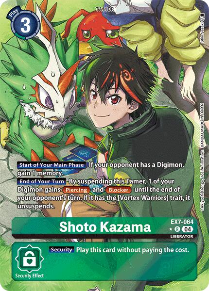 Shoto Kazama (Alternate Art) (EX7-064 R) [Digimon LIBERATOR]