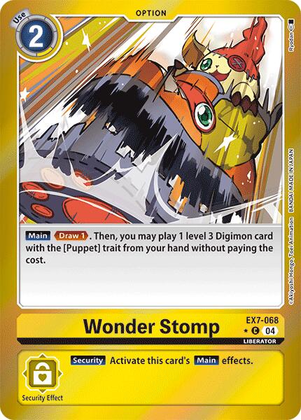 Wonder Stomp (Foil) (EX7-068 C) [Digimon LIBERATOR]