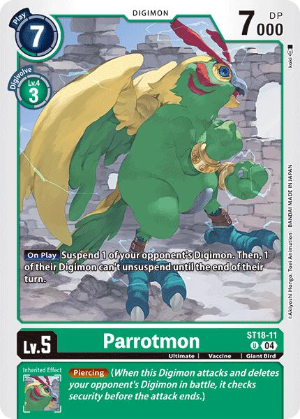 Parrotmon (ST18-11 U) [Starter Deck 18: Guardian Vortex]