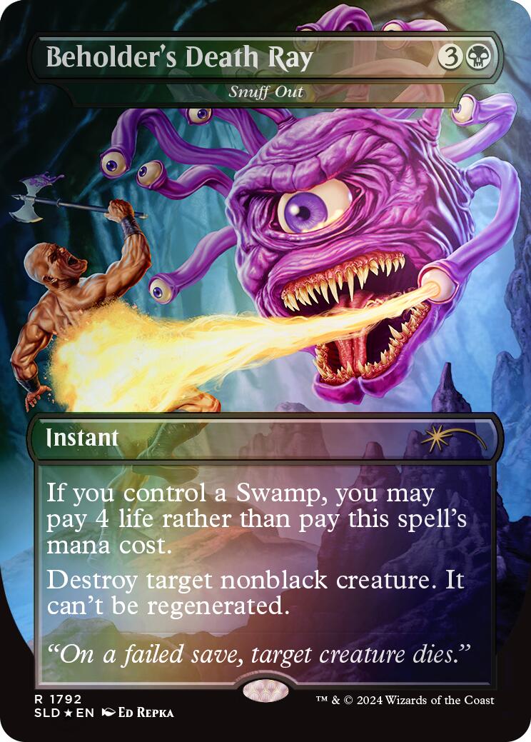 Beholder's Death Ray - Snuff Out (Rainbow Foil) (1792) [Secret Lair Drop Series]