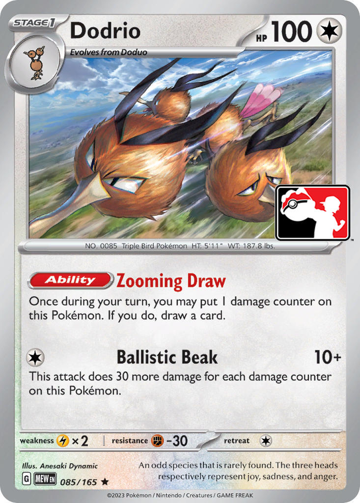 Dodrio - 085/165 (Cosmos Holo) (085/165) [Prize Pack Series Cards]