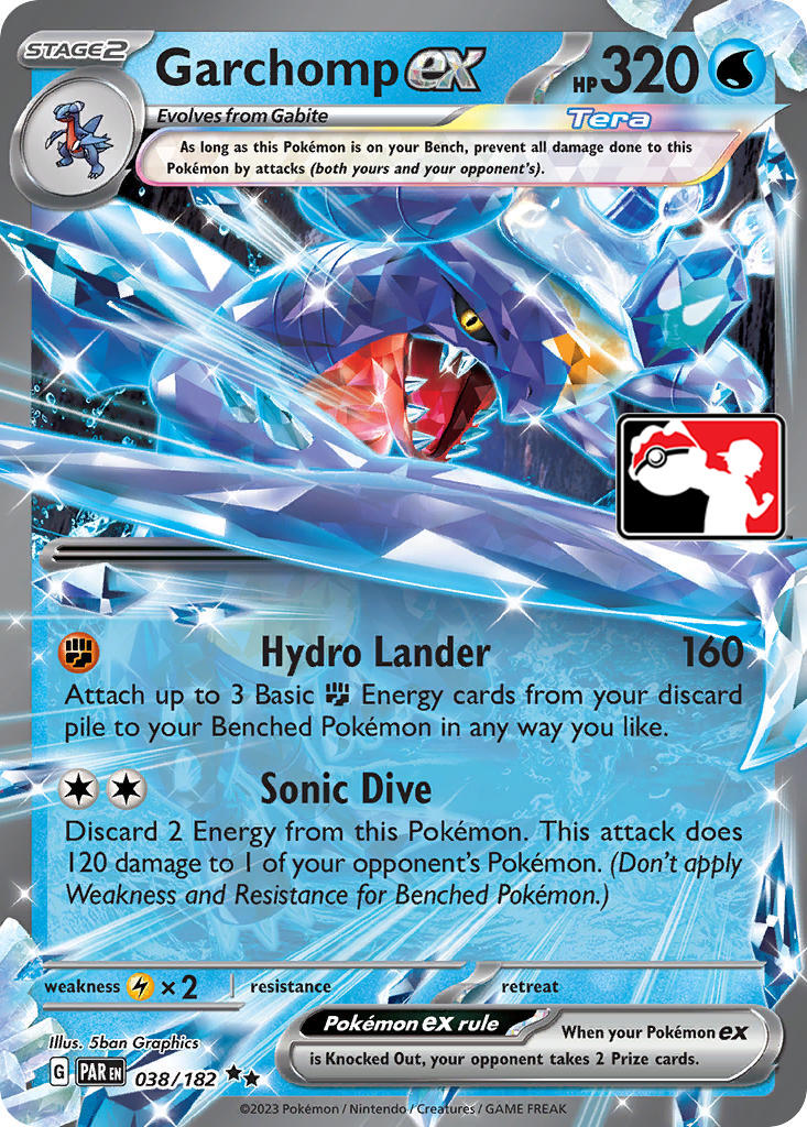 Garchomp ex (038/182) [Prize Pack Series Cards]
