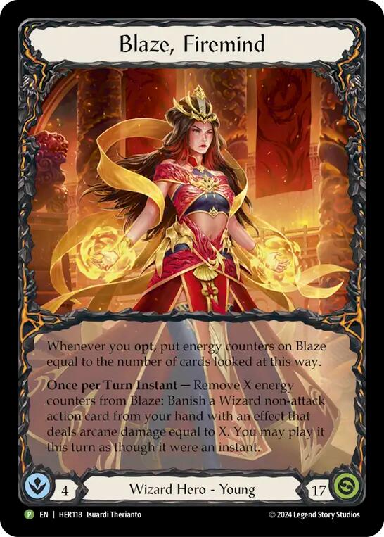 Blaze, Firemind - HER118 (HER118) [Flesh and Blood: Promo Cards]
