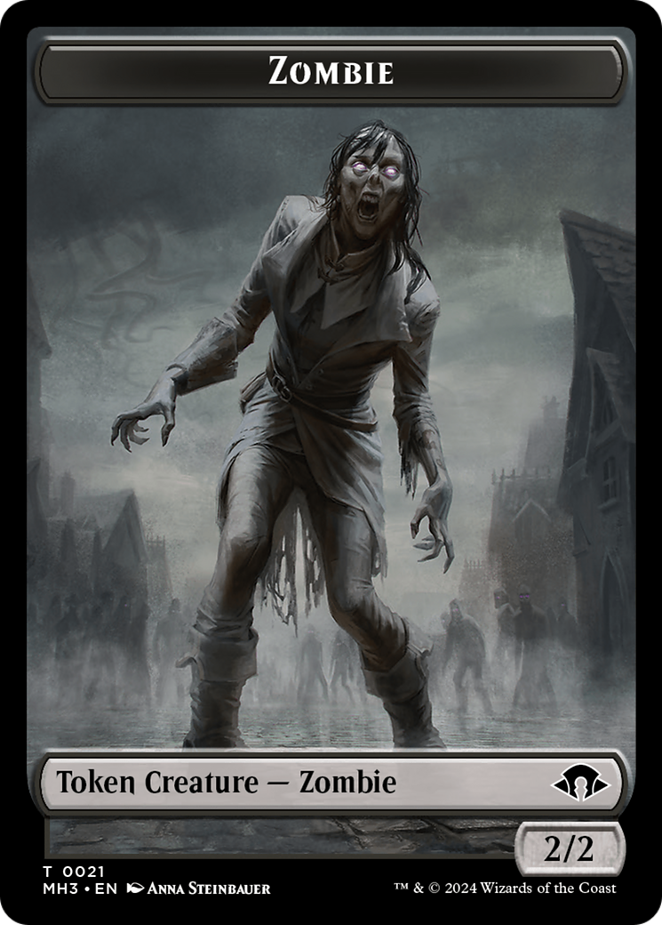 Eldrazi Spawn // Zombie Double-Sided Token (2 // 21) [Modern Horizons 3]