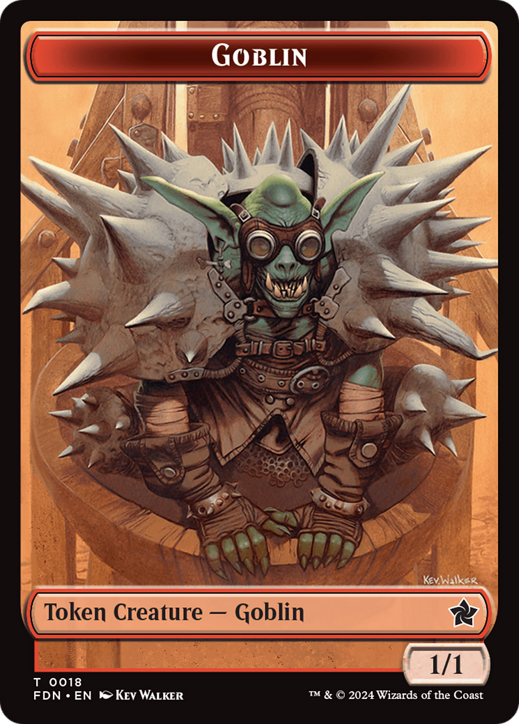 Goblin // Treasure Double-Sided Token (18 // 23) [Foundations]