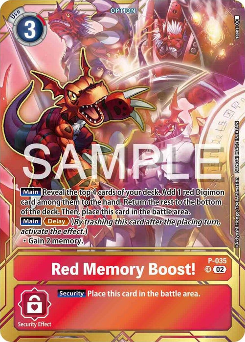 Red Memory Boost! [P-035] - P-035 (Premium Card Collection - Memory Boost! Set) [Digimon Promotion Cards]