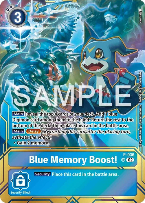 Blue Memory Boost! [P-036] - P-036 (Premium Card Collection - Memory Boost! Set) [Digimon Promotion Cards]