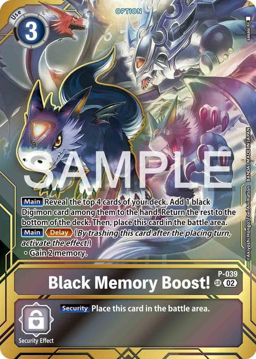 Black Memory Boost! [P-039] - P-039 (Premium Card Collection - Memory Boost! Set) [Digimon Promotion Cards]