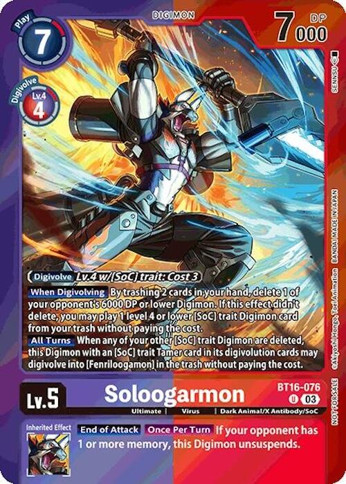 Soloogarmon (Event Pack 7) (BT16-076 U) [Beginning Observer]
